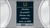 Cuadro de instrumentos: Testigo de control con indicación para el conductor (ejemplo)